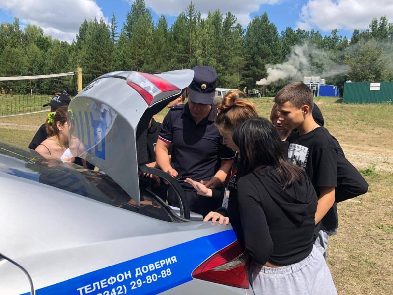 В Мордовии полицейские организовали профилактическое мероприятие для участников слета детей и подростков «Сила духа»