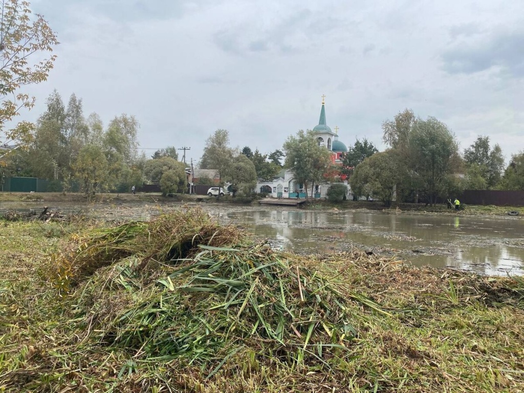 В Городском округе Пушкинский проводят расчистку водоёмов